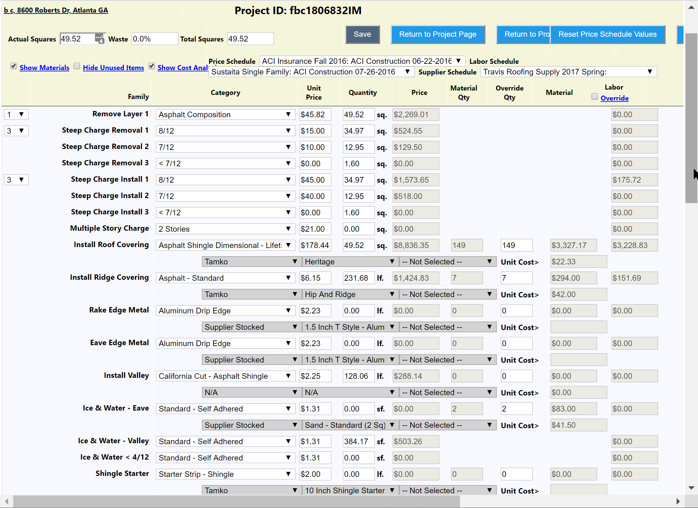 Roof Estimator